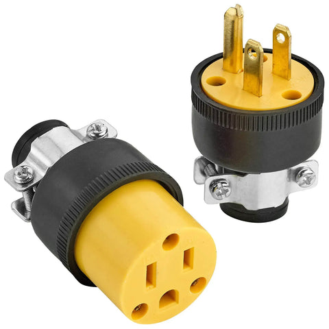 Beefed Up Cord End Repair Kit For Extension Cords 15 Amp 125 Volt With 6 Sets Male And Female 3 Prong Grounding Connectors
