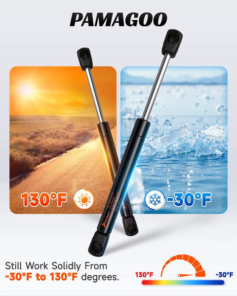 Heavy Duty 10 Inch Gas Struts 40 Lbs Lift 178N for Hatches Trunks Cabinets Tailgates under hot and cold temperature