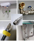 Four Pack 1/2 Inch Stainless Steel Nipple Fittings, 304 Stainless Steel 1/2 Inch NPT Male Threaded Pipe Adapters in use scenarios.