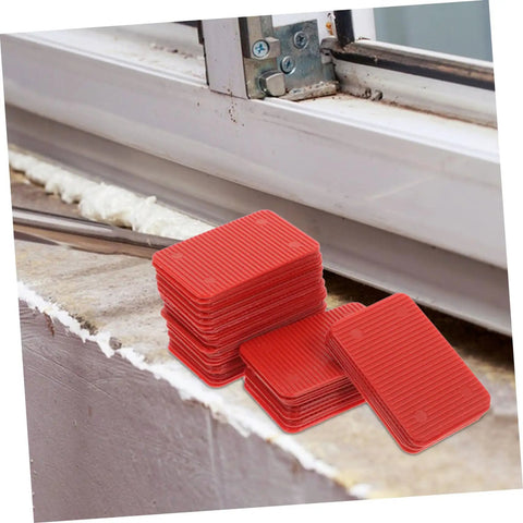 100 Pcs Plastic Door Frame Shims For Windows And Doors, Load Bearing Leveling Wedges with windowsill and frame