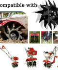 Heavy Duty Power Tiller Tines And Right Hand Tine Wheel Assembly Replacement 1622 OEM 10 Inch Deep Tillers in action