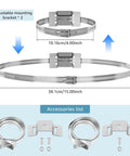 Rock Solid Heavy Duty Sign Mounting Brackets For Large Poles 4 To 15 Inches Stainless Steel Clamp Kit with accessories