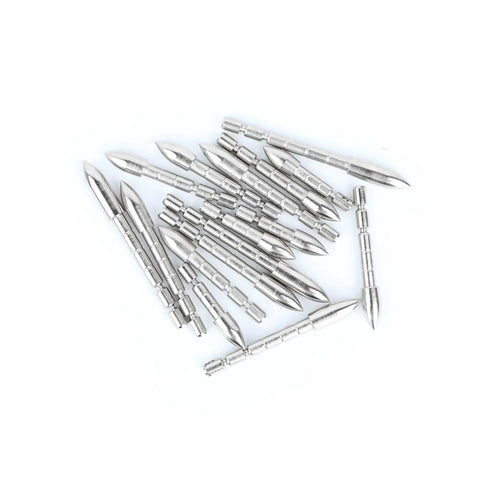 Pro Grade Durable Stainless Steel Archery Insert Arrow Points 4.2mm Glue In 24 Pack With 60 80 100 And 120 Grain Options For 4.2mm Arrow Shafts