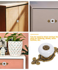 Dope Vintage Ceramic Cabinet Knobs With Antique Zinc Back Plate Retro Drawer Pulls for kitchen cabinets and dressers