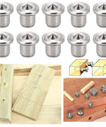 20 Piece Stainless Steel Dowel Center Pin Set for Woodworking Tools 1 Quarter Inch 6mm Hollow Dowel Centers with Sharp Point Drill Guide