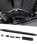 Round Gear Shift Linkage Replacement For Touring Electra Glide And Road King Motorcycles 1980-2020 Black Finish Durable Steel Build Smooth And Precise Shifting Upgrade For Ride-Ready Easy Shifts. black shift linkage with rod ends and mounting hardware