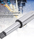 Taper bit sleeve MT4-to-MT4 reducing adapter, silver metal drill sleeve for lathe and milling machines