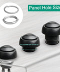 12mm Pre-Wired Mounting Hole On Off Mini Round Waterproof Momentary Push Button Switch JF-33B Pack Of Two with panel size indicator