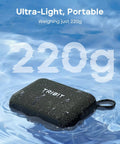 PocketGo Bluetooth Shower Speaker With IP68 Waterproof And Dustproof Rating, 20 Hour Playtime visible floating in water.