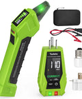 Go-To All In One Circuit Breaker Finder And Outlet Tester With GFCI Detection, Dual LCD Displays, light socket, adapters, case