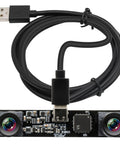 Ace Dual Lens Monochrome USB Camera Module Blitzing Global Shutter 210FPS 3D Stereo Vision Kit with USB cable and dual lenses.