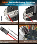 Ratcheting Crimp Tool Kit For AWG 28 To 16 And 0.08 To 1.5 Millimeter Square Connectors used on DuPont connectors and circuit board
