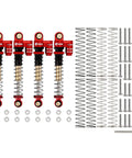 Beefed Up 43mm Aluminum Threaded Shocks Tele Absorber Upgrades for Axial SCX24 Gladiator Deadbolt C10 Red shown with springs