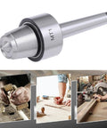 MT1 Tailstock Center Spur Cup for wood lathe and metalworking lathe live center drive steel construction close-up