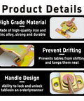 Heavy Duty Metal Table Locks Built Tough Align N Lock Furniture Connectors with Included Mounting Screws Premium Gold Finish close-up of product details