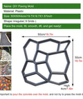Concrete Paver Mold Kit For DIY Outdoor Pathways Irregular Stepping Stones And Walkways Reusable Plastic Molds 50x50 cm