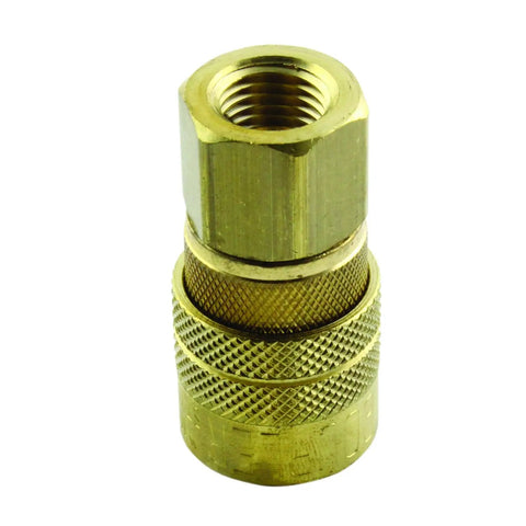 Durable One Quarter Inch FNPT M Style Coupler Kwik-Change for High Air Flow No Bull Interchangeable with All Brands 40 CFM Brass