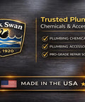 All Purpose Pipe Dope Pro Grade Thread Sealant With High Viscosity And Low Odor For All Piping Types Soft Set Formula Yellow 1 Fl Oz Tube Safe For Potable Water And Natural Gas Lines, Black Swan branding and plumbing imagery