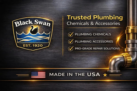 All Purpose Pipe Dope Pro Grade Thread Sealant With High Viscosity And Low Odor For All Piping Types Soft Set Formula Yellow 1 Fl Oz Tube Safe For Potable Water And Natural Gas Lines, Black Swan branding and plumbing imagery