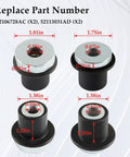 4 Piece Steering Rack And Pinion Mount Bushing Kit For Dodge Ram 1500 2000 Through 2012 Durable Steel Rubber Construction Replacement 52106728AC 52113031AD