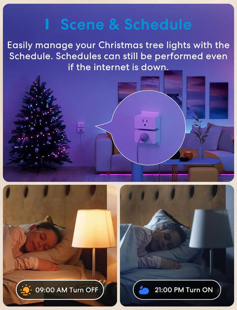 Smart Plug Mini 15A 4 Pack With 2.4GHz WiFi Works With Apple HomeKit Siri Alexa Google Assistant Nest Hub App Control Timers
