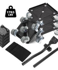 FLKQC Heavy Duty Furniture Movers Sliders Set With Lift Tool And Non Slip Pads For Moving Couches And Appliances Easy Glide Pads Protective wheels, 1763 lbs capacity, multi-piece set.