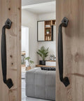 12 Inch Rustic Barn Door Handles Easy Install Heavy Duty Barn Door Pull For DIY Sliding Doors Gates Sheds And Garages
