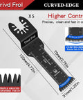 Heavy Duty Oscillating Multi Tool Blades That Slice Through Wood Plastic Metal And Nails Like Butter With Vibration Control, 70mm curved edge.
