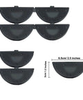 24 Pairs Shoe Heel Taps Replacement Kit With Nails, Includes 3 Sizes Of Heel Plates For Boots And Shoes, shown in black