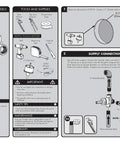 Installation instructions for Two Way Brass Shower Transfer Valve With Ceramic Cartridge, 1/2 In NPT Inlet And Two Outlet Connections.