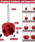 8 Piece PVC Pipe Reamer Set For DIY Pros And Home Projects Includes PPR75 Through PPR400 Sizes Fits Standard One-Half-Inch Drills