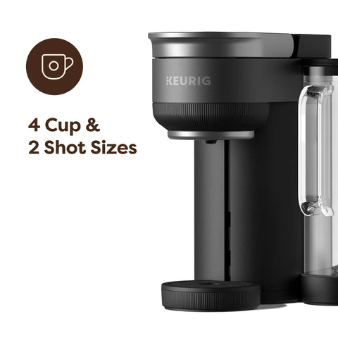 Side view of Crema Ready Single Serve Coffee Maker With Pressure Infusion For Rich Crema And Espresso Style Shots