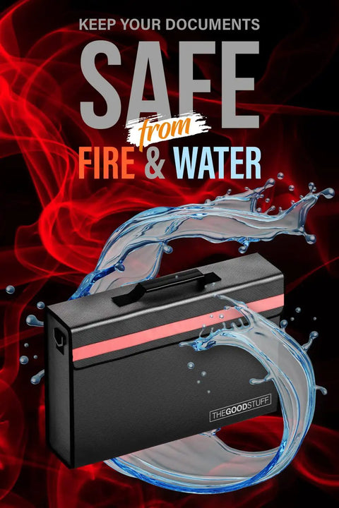 Fireproof Document Box For Legal Docs Passports Cash And Contracts Up To 2000 Fahrenheit 5 By 11 By 3.5 Inches, safe from fire and water
