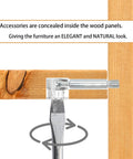 Heavy Duty Self Tapping Furniture Cabinet Connector Kit Featuring Zinc Plated Cam Locks and Precision Steel Dowels with Pro Grade Hardware for smooth install showcasing concealed hardware inside wood panels.