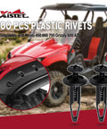100 PC ATV Fastener Kit For Yamaha Grizzly And Rhino, Push Retainer Clips for off-road vehicle, durable plastic view