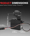 Dimensions of Gears Digital RC Servo Replacement with high strength metal and plastic construction for smooth steering.