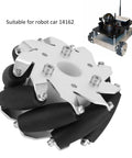 4pcs 100mm steel mecanum wheels with rubber rollers on aluminum frame for omnidirectional robot car, Amazon brand