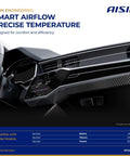 Interior view of Hyundai showing Plug And Play HVAC Air Door Actuator For Hyundai Elantra 2001 2006, Tucson 2005 2009, Tiburon 2003 2008 Replacement Air Inlet Actuator For Auto Climate Control, Easy Install And Durable Aftermarket Upgrade. Dashboard with climate control details.