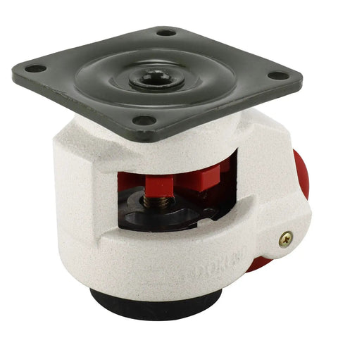 Tough As Nails Leveling Casters 4 Pack With Slick Poly Wheels And Thick Nbr Rubber Pads Rock Solid Plate Mounted Base heavy-duty caster with adjustable plate