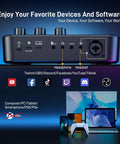 Back view of G1 Neo Stream Ready Gaming Audio Mixer with multi-device compatibility for streaming and gaming.