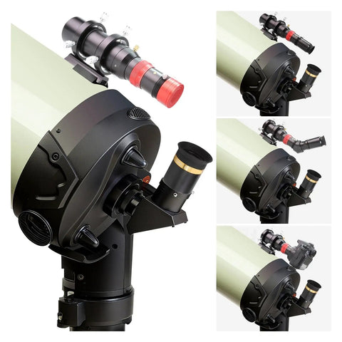 1.25 Inch 50mm Dual Speed Focusing Guide Scope With Dope Red Dot Finder attached to telescope for auto guiding cameras view
