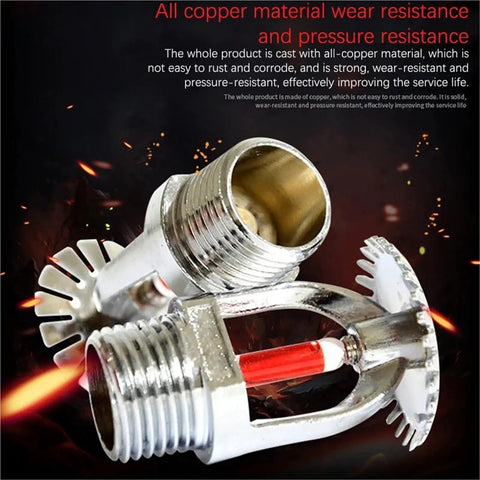 No Nonsense Rock Solid 68 Degree Fire Sprinkler Head Featuring Slick Side Hidden Design showing all-copper construction and dual spray mode.