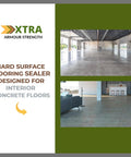 Professional Grade Concrete Sealer Heavy Duty Two Part Water Based Polyurethane Floor Coating with smooth matte finish on concrete floors.