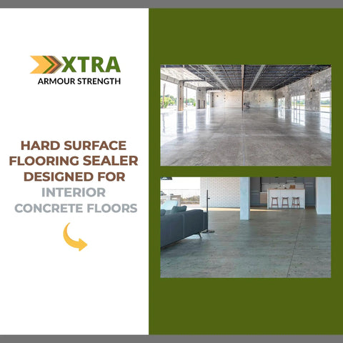 Professional Grade Concrete Sealer Heavy Duty Two Part Water Based Polyurethane Floor Coating with smooth matte finish on concrete floors.