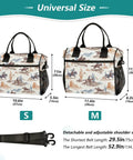 Desert Cowboys Insulated Lunch Bag With Adjustable Shoulder Strap, vintage horse design, shown in 9L small and 12L medium sizes.