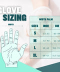 Glove sizing chart for Clear Vinyl Exam Gloves Case Of 1000 Powder Free Latex Free Disposable medical gloves
