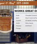 Front view of an 8oz brush-top can of Liquid-O-Ring HT-1800 pure copper anti-seize lubricant.