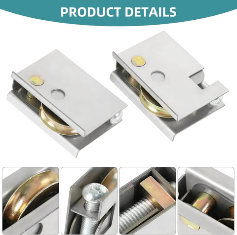 Sliding Patio Door Rollers Replacement Set With Two Rollers Per Set One And A Half Inch Steel Ball Bearing Rollers Adjustable Height