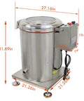 Straight Up Electric Food Dehydrator Spin Dryer Featuring Adjustable Centrifugal Action Up To Eight Hundred Fifty Rpm Crafted In Sturdy Stainless Steel.