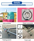 Heavy Duty Commercial Pizza Food Truck showing bright sales window, power connector, towing system, and truck jack features.
